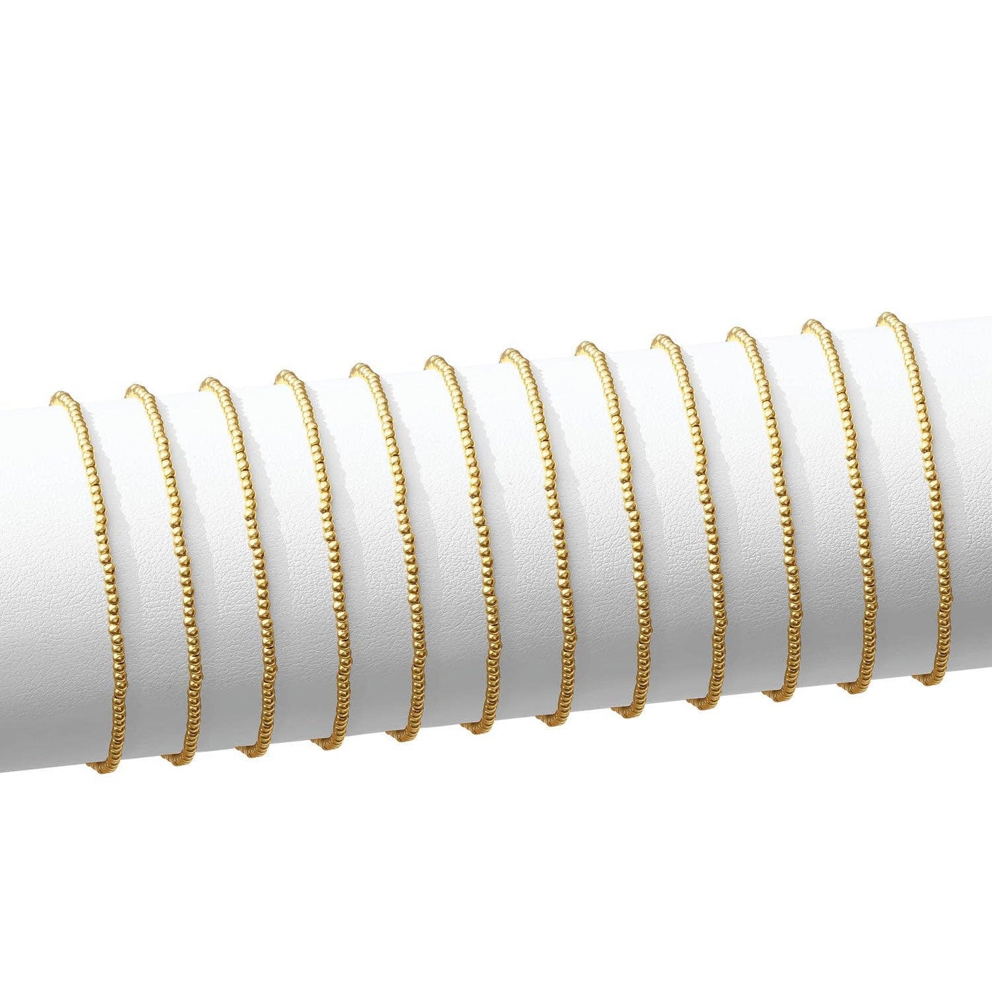 2mm Gold Beaded Bracelets