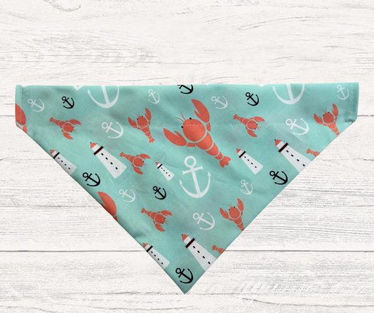 Lobster Lighthouse Dog Bandana
