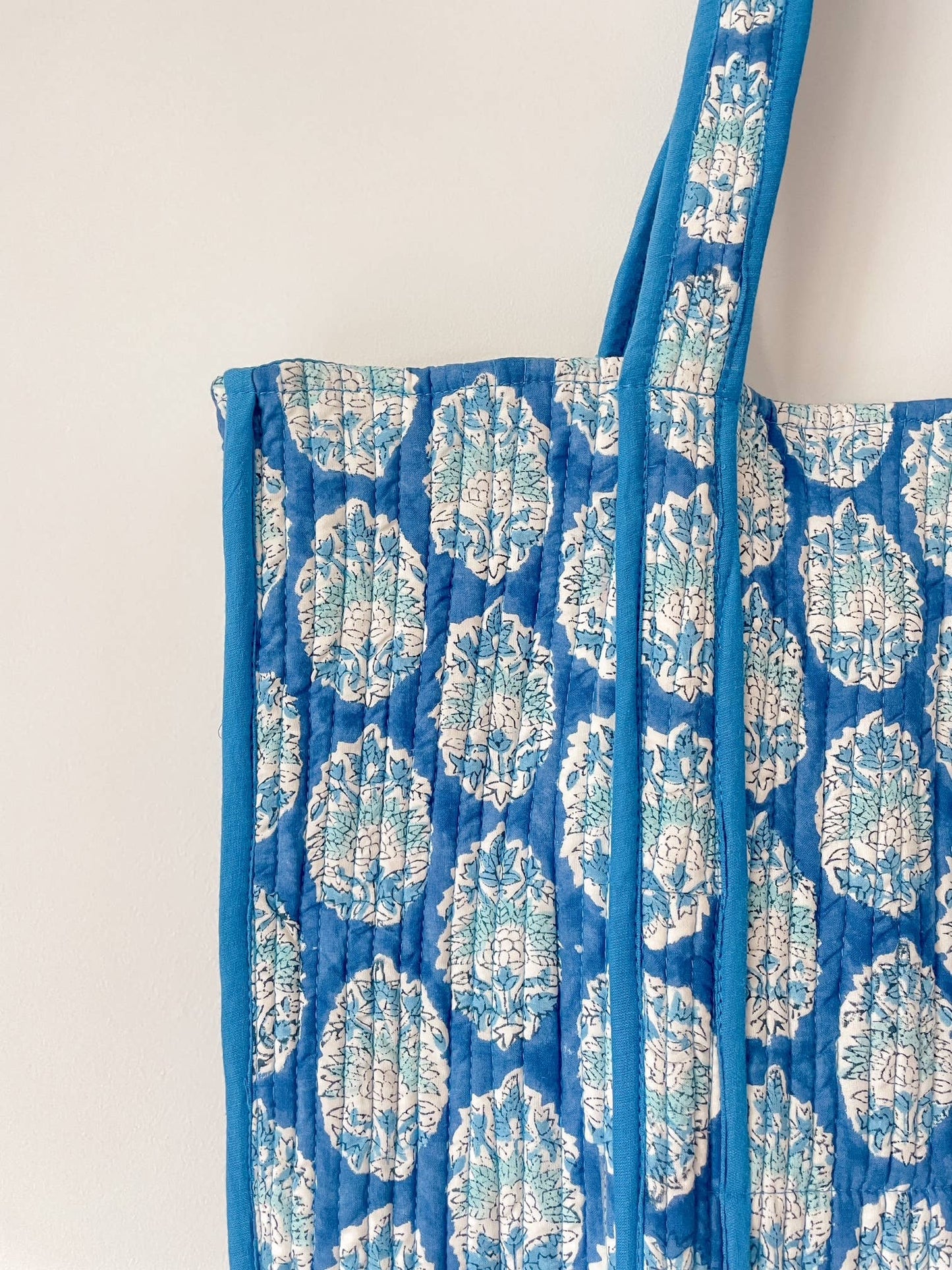 Blue Buta Block Print Tote Bag
