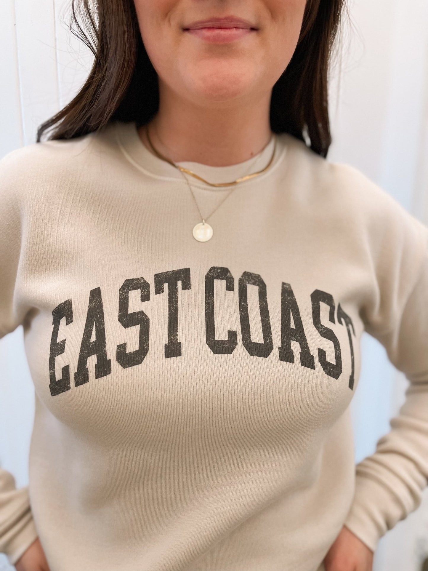 East Coast Crewneck - Risen Rose