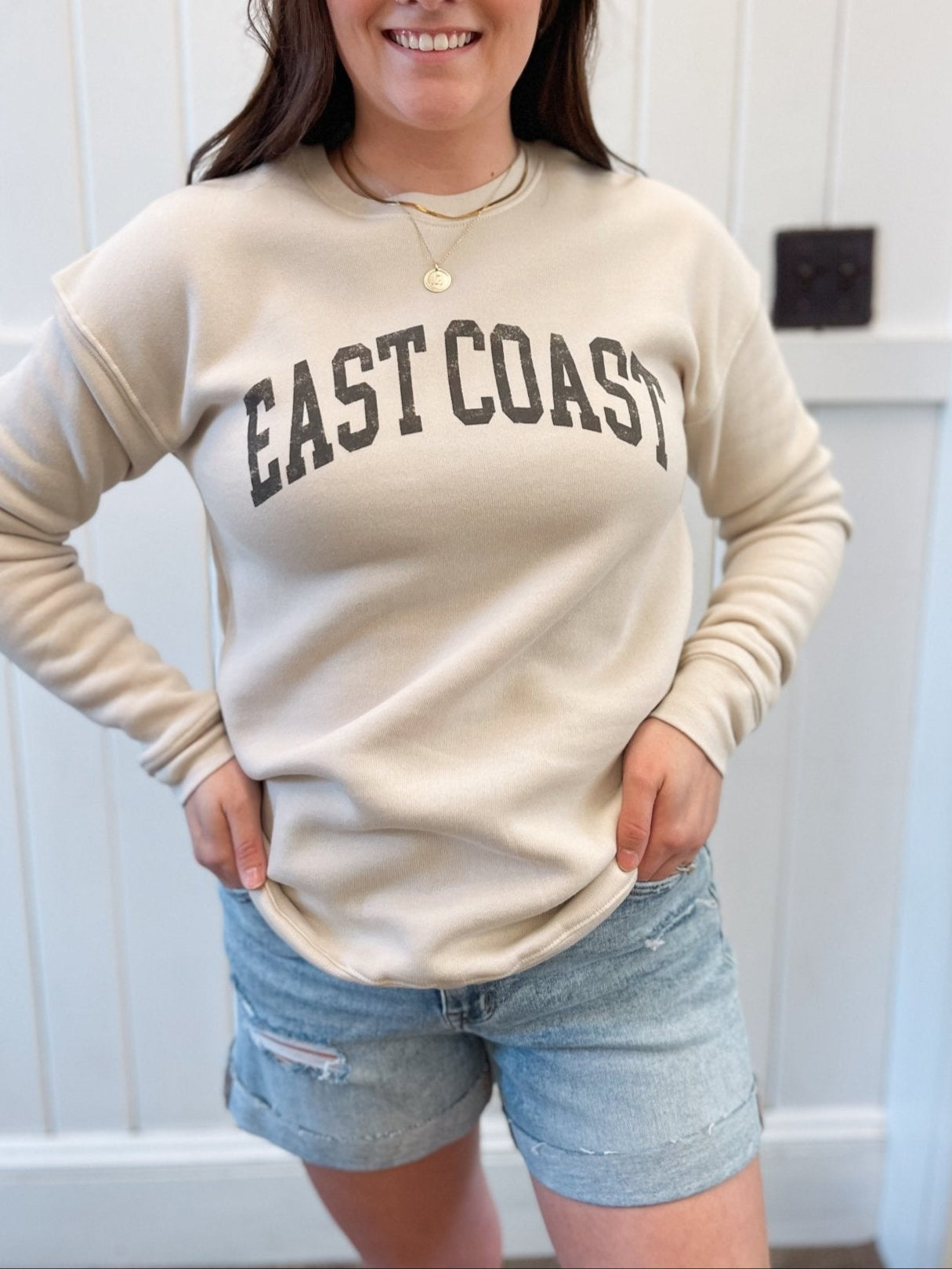 East Coast Crewneck - Risen Rose