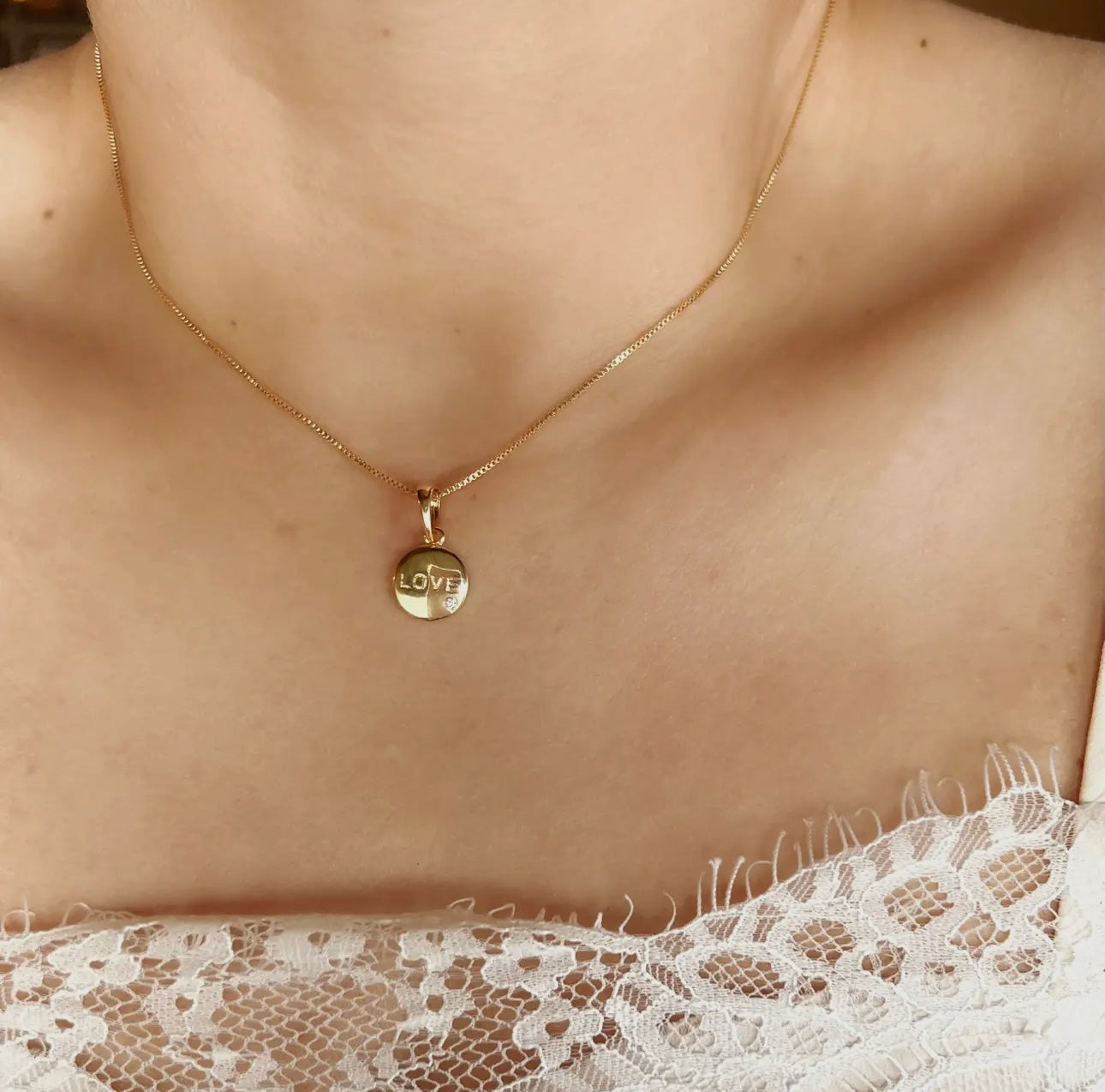 18k Gold Filled LOVE Necklace