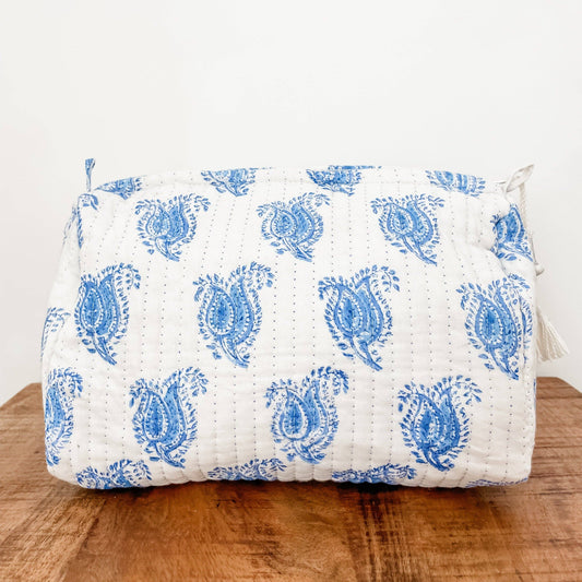 Blue Paisley Pouch