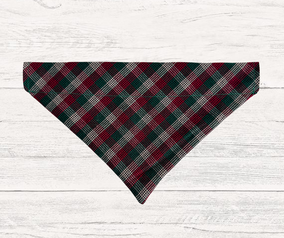 Plaid Christmas Dog Bandana