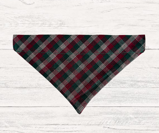 Plaid Christmas Dog Bandana