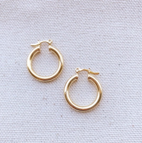 18k Gold Filled Hoops