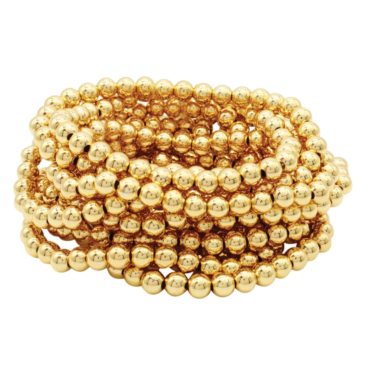 6mm Gold Beaded Bracelets