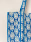 Blue Buta Block Print Tote Bag