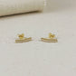 18k Gold Filled CZ Thin Line Stud