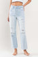 High Rise Distressed Jean - Risen Rose